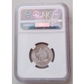 1950 Union silver shilling NGC AU58 (Almost Mint State)