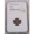 1899 Canada silver 5c NGC AU55 (High grade)