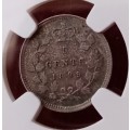 1899 Canada silver 5c NGC AU55 (High grade)