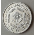 Extremely fine 1946 union silver sixpence