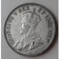 Nice 1924 East Africa silver shilling in XF+