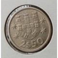 1965 Portugal uncirculated 2 1/2 Escudos