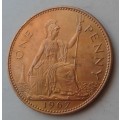 1967 Uncirculated British penny