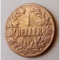 1908 German East Africa 1 Heller