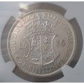 High grade 1935 union silver 2 1/2 Shillings NGC XF45