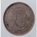Higher grade 1930 union silver 2 1/2 Shillings NGC XF45
