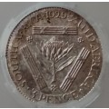 High grade 1929 union silver tickey
