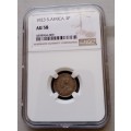 High grade 1923 union silver tickey NGC AU58 (Almost mint state)