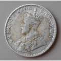 Nice 1915 India- British silver 1/4 Rupee