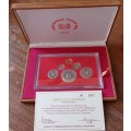 Scarce 1975 Singapore proof set in wooden box with c.o.a *mintage 3000*