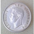 Nice 1937 union silver shilling in XF+