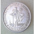 Nice 1937 union silver shilling in XF+