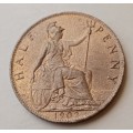 Extremely fine 1902 British half penny