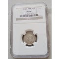1942 Union silver sixpence NGC AU58 (Almost Mint State)