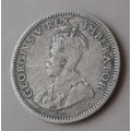 1927 Union silver sixpence
