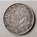 Nice 1932 Union silver sixpence in XF