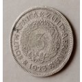 1923 Union silver tickey (1st issue)