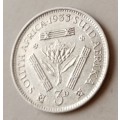 Nice 1933 Union silver tickey in XF