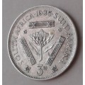 Extremely fine 1935 union silver tickey