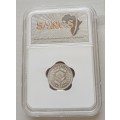1957 Union silver sixpence SANGS MS62