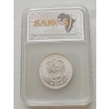 1953 Union silver 2 Shillings SANGS MS63
