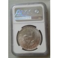 1957 Union silver 5 Shillings NGC MS62