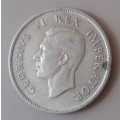Scarce 1939 Union silver 2 Shillings in VF