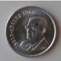 1968 (Pres.Swart) uncirculated nickel 5c (Afrikaans)