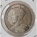 Nice 1936 Southern Rhodesia sterling silver shilling in xf