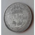 Scarce 1925 union silver 2 1/2 Shillings in AVF