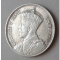 Nice 1932 Southern Rhodesia sterling silver shilling in XF+