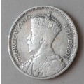1936 Southern Rhodesia sterling silver sixpence