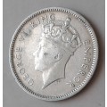 1937 Southern Rhodesia sterling silver sixpence