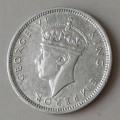 Scarce 1939 Southern Rhodesia sterling silver sixpence in XF