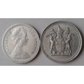 1964/1973 Rhodesia nickel 5c set
