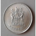 1977 Rhodesia uncirculated nickel sixpence