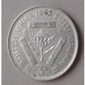 1943 Union silver tickey in XF