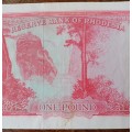Nice 1964 Rhodesia one pound in AXF
