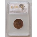 Nice 1952 union 1/2 penny SANGS MS62 RB