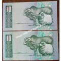 1980s and 1990 R10 note set
