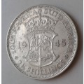 1945 Union silver 2 1/2 Shillings in VF..