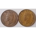 1941 and 1942 Union penny set