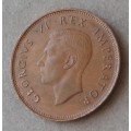 Scarcer 1947 Union 1/2 penny in XF