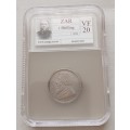 1894 ZAR Kruger silver shilling SANGS VF20