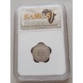 1896 ZAR Kruger silver sixpence SANGS XF40