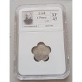 1897 ZAR Kruger silver sixpence SANGS XF45