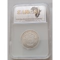 Scarcer 1938 Union silver 2 Shillings SANGS VF20