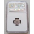 1924 Union silver tickey NGC Uncirculated Details