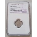 1945 Union silver tickey NGC Uncirculated Details