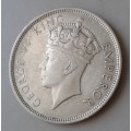 1937 Southern Rhodesia sterling silver half crown in XF